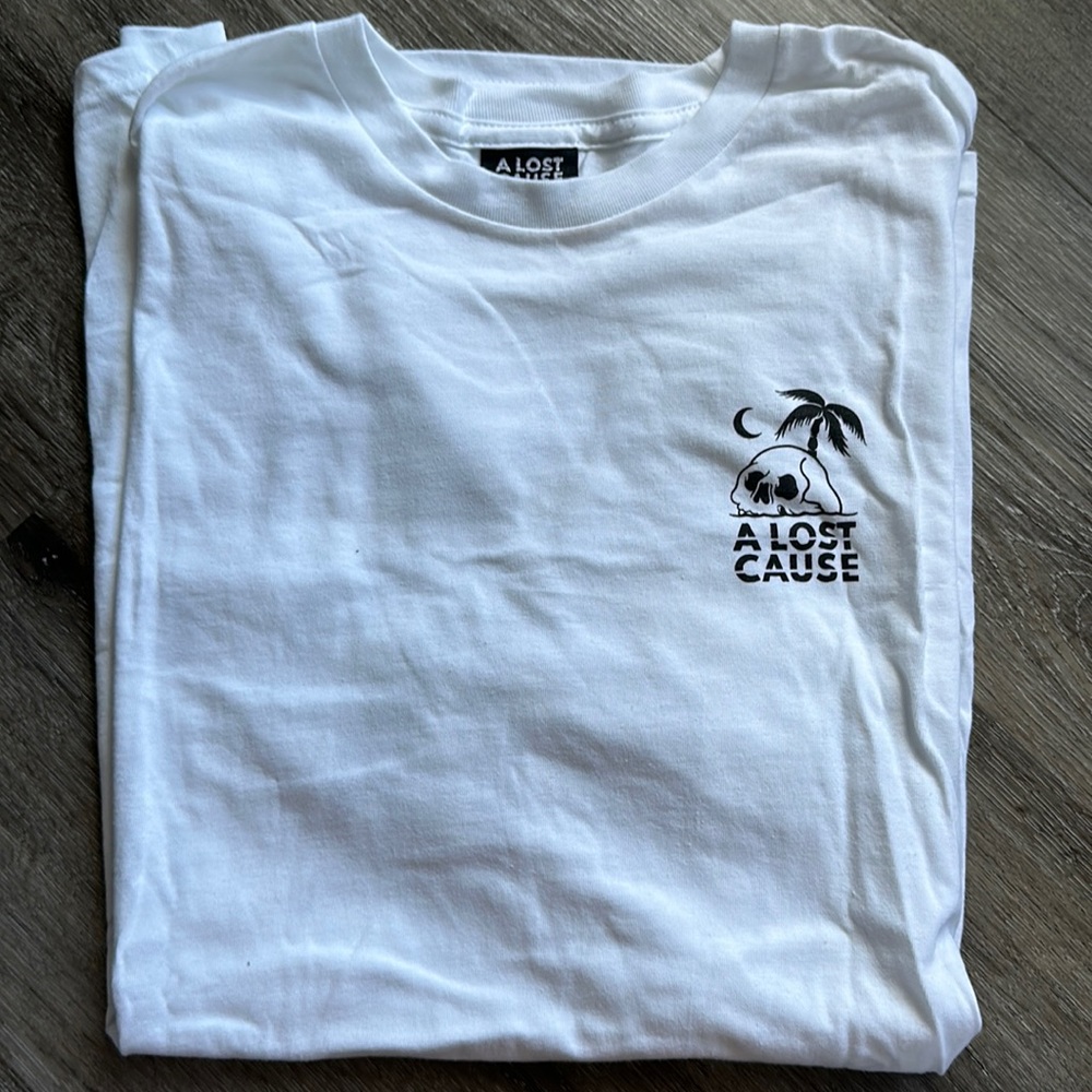 Lost Cause Tshirt White & Black Brand New